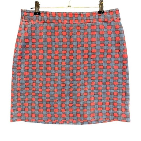 Marc by Marc Jacobs Molly Mini Skirt Checked Red Blue Black Stretch Size 2 - Picture 2 of 8